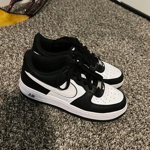 White and black Nikes